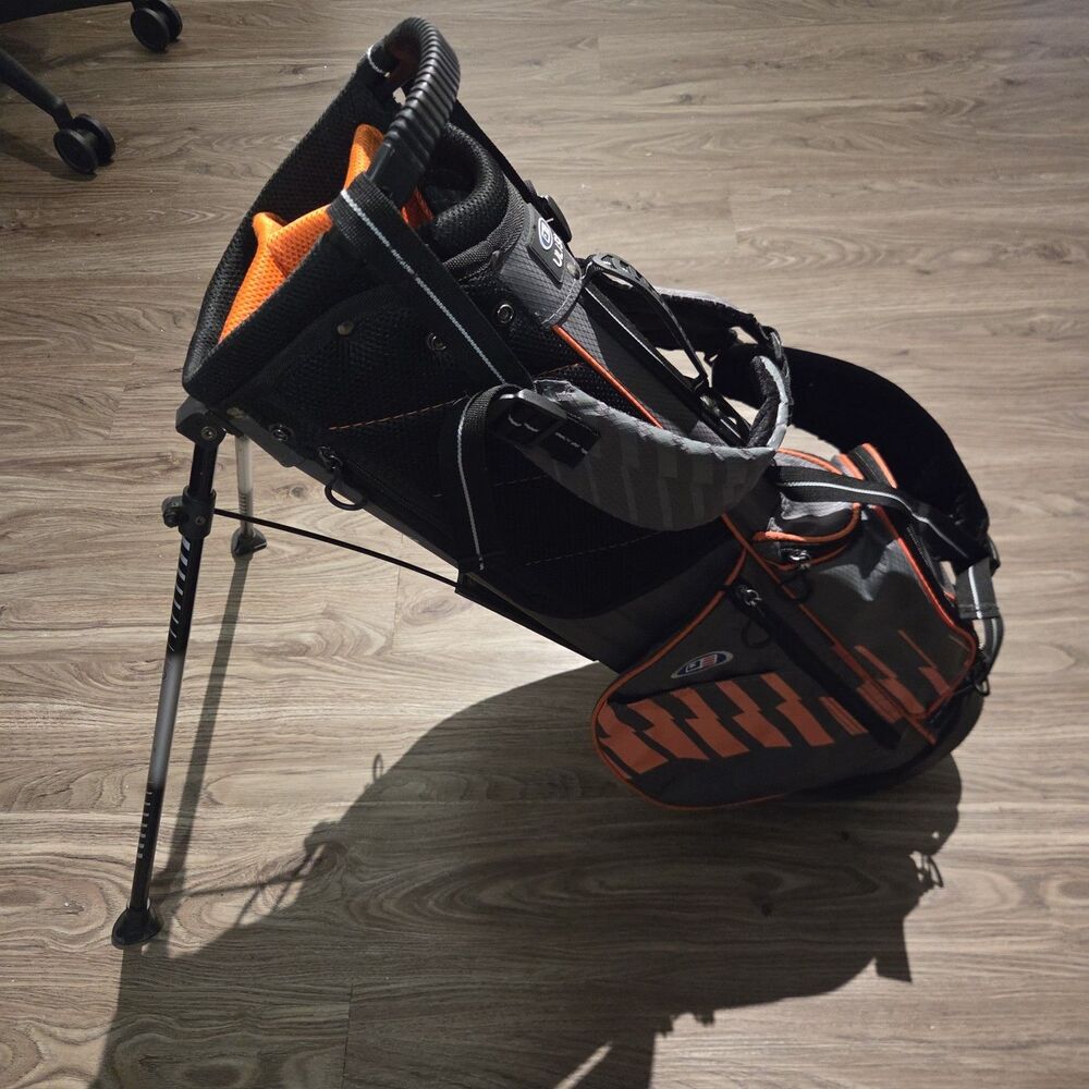 U.S. Kids Golf UL 51 Stand Golf Bag Black Orange Nylon 4-Way Divider Bag Only